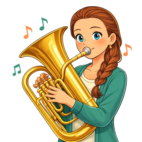 Alexis playing euphonium