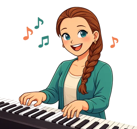 Alexis playing the piano
